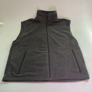 VINTAGE Columbia Vest Mens XL Gray Fleece‎ Full Zip Sleeveless Outerwear
